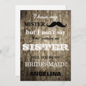 Bent u mijn bruidsmeisje? kaart (Voorkant / Achterkant)