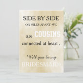 Bent u mijn bruidsmeisje? kaart (Staand voorkant)