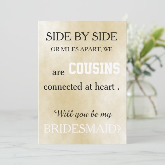 Bent u mijn bruidsmeisje? kaart (Staand voorkant)