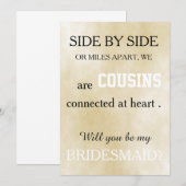 Bent u mijn bruidsmeisje? kaart (Voorkant / Achterkant)