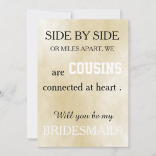 Bent u mijn bruidsmeisje? kaart