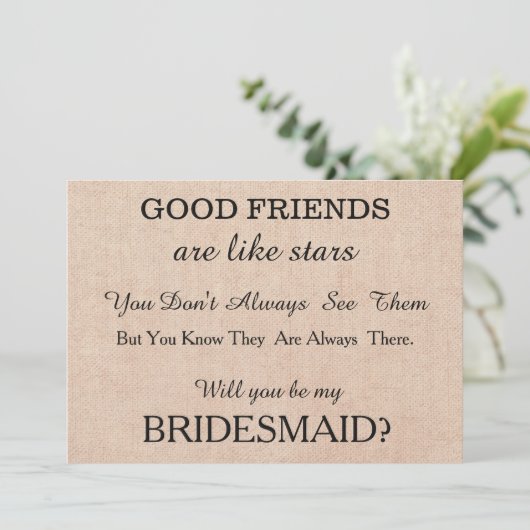 Bent u mijn bruidsmeisje? kaart (Staand voorkant)