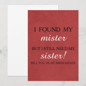 Bent u mijn bruidsmeisje? kaart (Voorkant / Achterkant)