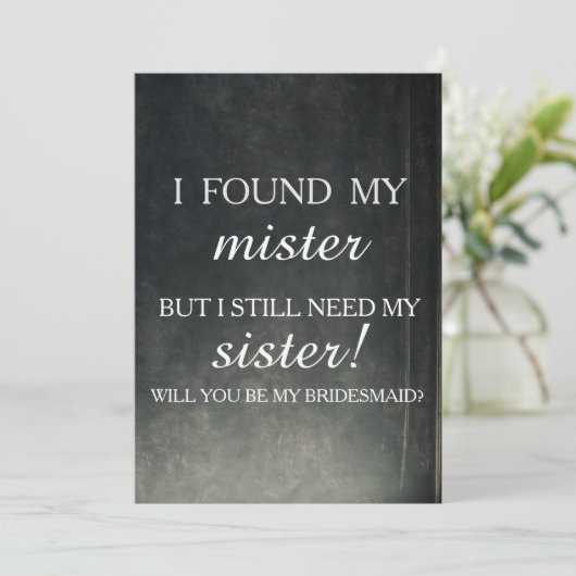 Bent u mijn bruidsmeisje? kaart (Staand voorkant)