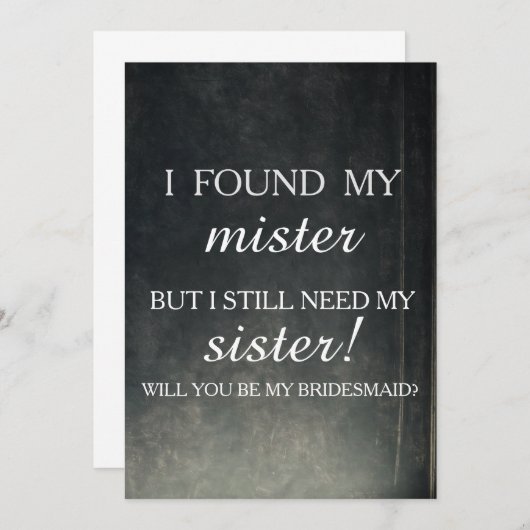 Bent u mijn bruidsmeisje? kaart (Voorkant / Achterkant)