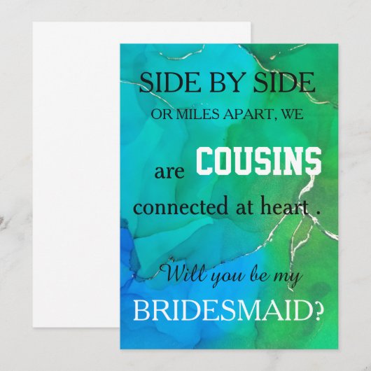 Bent u mijn bruidsmeisje? kaart (Voorkant / Achterkant)