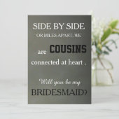 Bent u mijn bruidsmeisje? kaart (Staand voorkant)