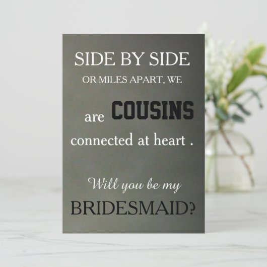 Bent u mijn bruidsmeisje? kaart (Staand voorkant)