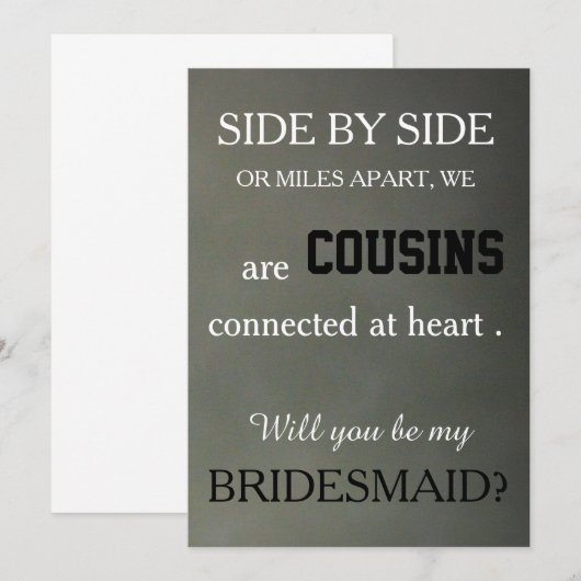 Bent u mijn bruidsmeisje? kaart (Voorkant / Achterkant)