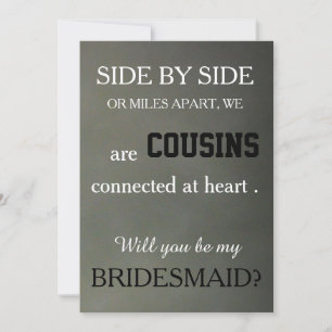 Bent u mijn bruidsmeisje? kaart