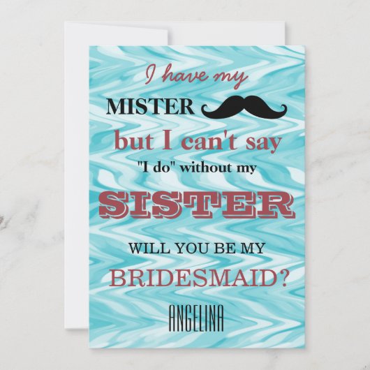 Bent u mijn bruidsmeisje? kaart (Voorkant)