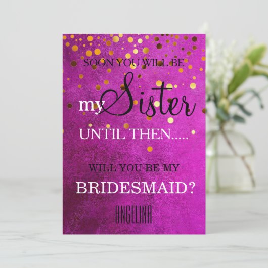 Bent u mijn bruidsmeisje? kaart (Staand voorkant)