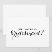 Bent u mijn bruidsmeisje? kaart (Voorkant / Achterkant)