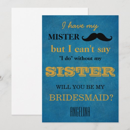 Bent u mijn bruidsmeisje? kaart (Voorkant / Achterkant)