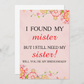 Bent u mijn bruidsmeisje? kaart (Voorkant / Achterkant)