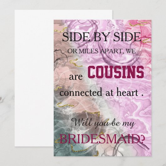 Bent u mijn bruidsmeisje? kaart (Voorkant / Achterkant)