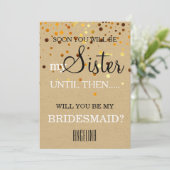 Bent u mijn bruidsmeisje? kaart (Staand voorkant)