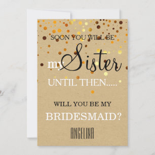 Bent u mijn bruidsmeisje? kaart