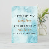 Bent u mijn bruidsmeisje? kaart (Staand voorkant)