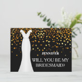 Bent u mijn bruidsmeisje? kaart (Staand voorkant)