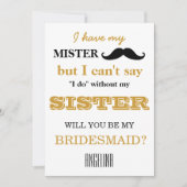 Bent u mijn bruidsmeisje? kaart (Voorkant)