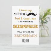 Bent u mijn bruidsmeisje? kaart (Staand voorkant)