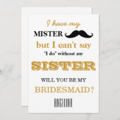 Bent u mijn bruidsmeisje? kaart (Voorkant / Achterkant)