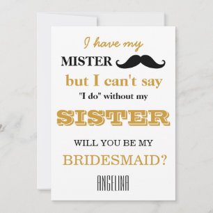 Bent u mijn bruidsmeisje? kaart