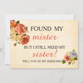 Bent u mijn bruidsmeisje? kaart (Voorkant)