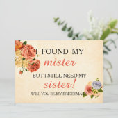 Bent u mijn bruidsmeisje? kaart (Staand voorkant)