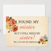 Bent u mijn bruidsmeisje? kaart (Voorkant / Achterkant)