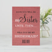 Bent u mijn bruidsmeisje? kaart (Staand voorkant)