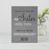Bent u mijn bruidsmeisje? kaart (Staand voorkant)