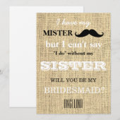 Bent u mijn bruidsmeisje? kaart (Voorkant / Achterkant)