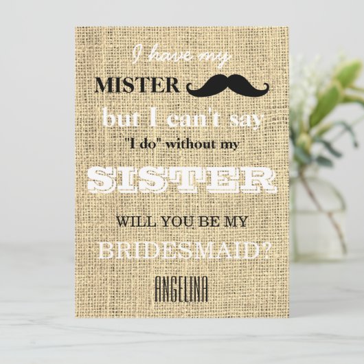 Bent u mijn bruidsmeisje? kaart (Staand voorkant)