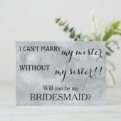 Bent u mijn bruidsmeisje? kaart (Staand voorkant)