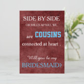 Bent u mijn bruidsmeisje? kaart (Staand voorkant)