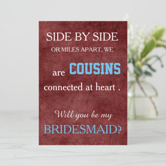 Bent u mijn bruidsmeisje? kaart (Staand voorkant)