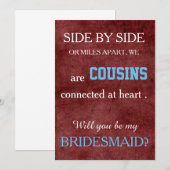 Bent u mijn bruidsmeisje? kaart (Voorkant / Achterkant)
