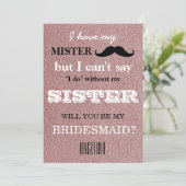 Bent u mijn bruidsmeisje? kaart (Staand voorkant)