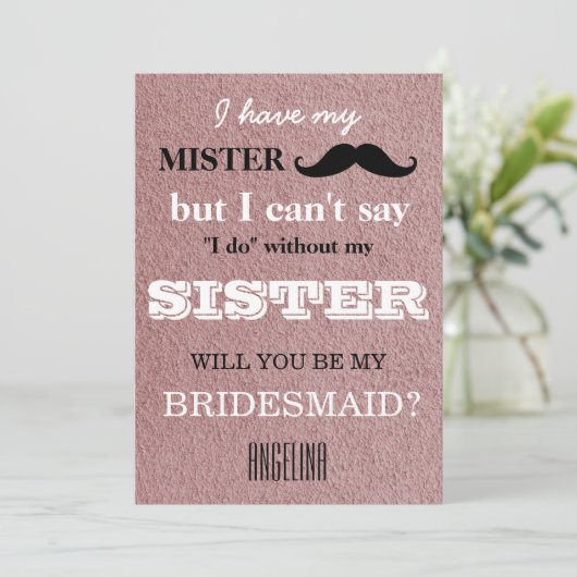 Bent u mijn bruidsmeisje? kaart (Staand voorkant)