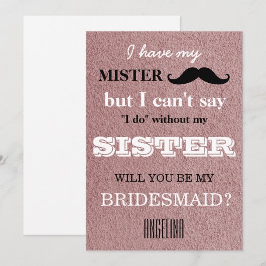 Bent u mijn bruidsmeisje? kaart (Voorkant / Achterkant)