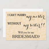 Bent u mijn bruidsmeisje? kaart (Voorkant / Achterkant)