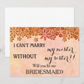 Bent u mijn bruidsmeisje? kaart (Voorkant / Achterkant)