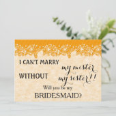 Bent u mijn bruidsmeisje? kaart (Staand voorkant)