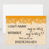 Bent u mijn bruidsmeisje? kaart (Voorkant / Achterkant)