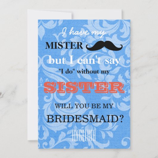 Bent u mijn bruidsmeisje? kaart (Voorkant)