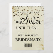 Bent u mijn bruidsmeisje? kaart (Voorkant / Achterkant)