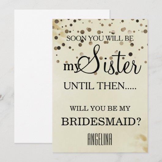 Bent u mijn bruidsmeisje? kaart (Voorkant / Achterkant)