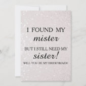 Bent u mijn bruidsmeisje? kaart (Voorkant)